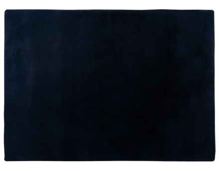 Tapis rectangulaire fausse fourrure bleu Joy