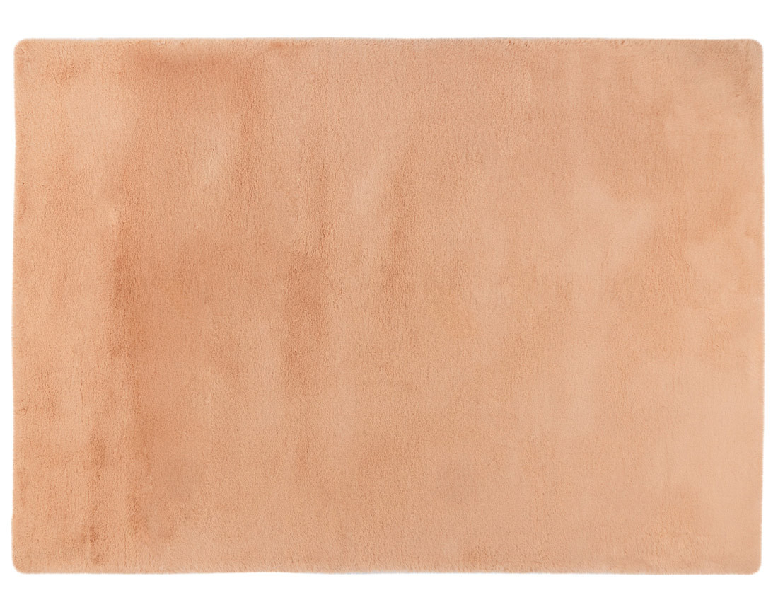 Tapis rectangulaire fausse fourrure corail Joy