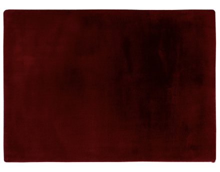 Tapis rectangulaire fausse fourrure rouge Joy