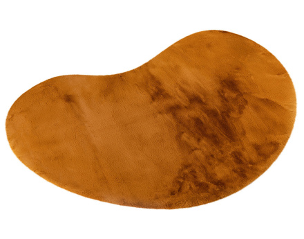 Tapis organique fausse fourrure orange Joy