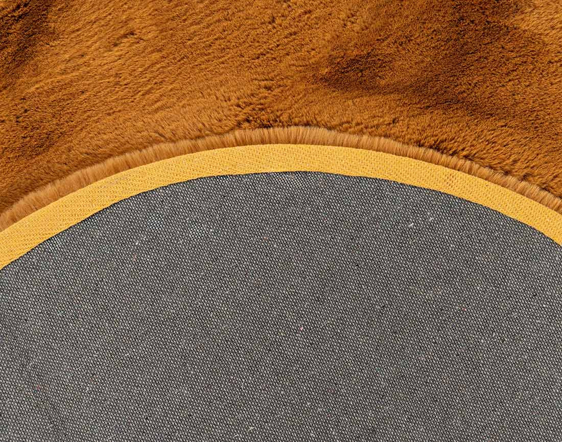 Tapis organique fausse fourrure orange Joy