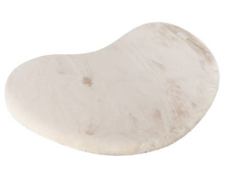 Tapis organique fausse fourrure blanc Joy