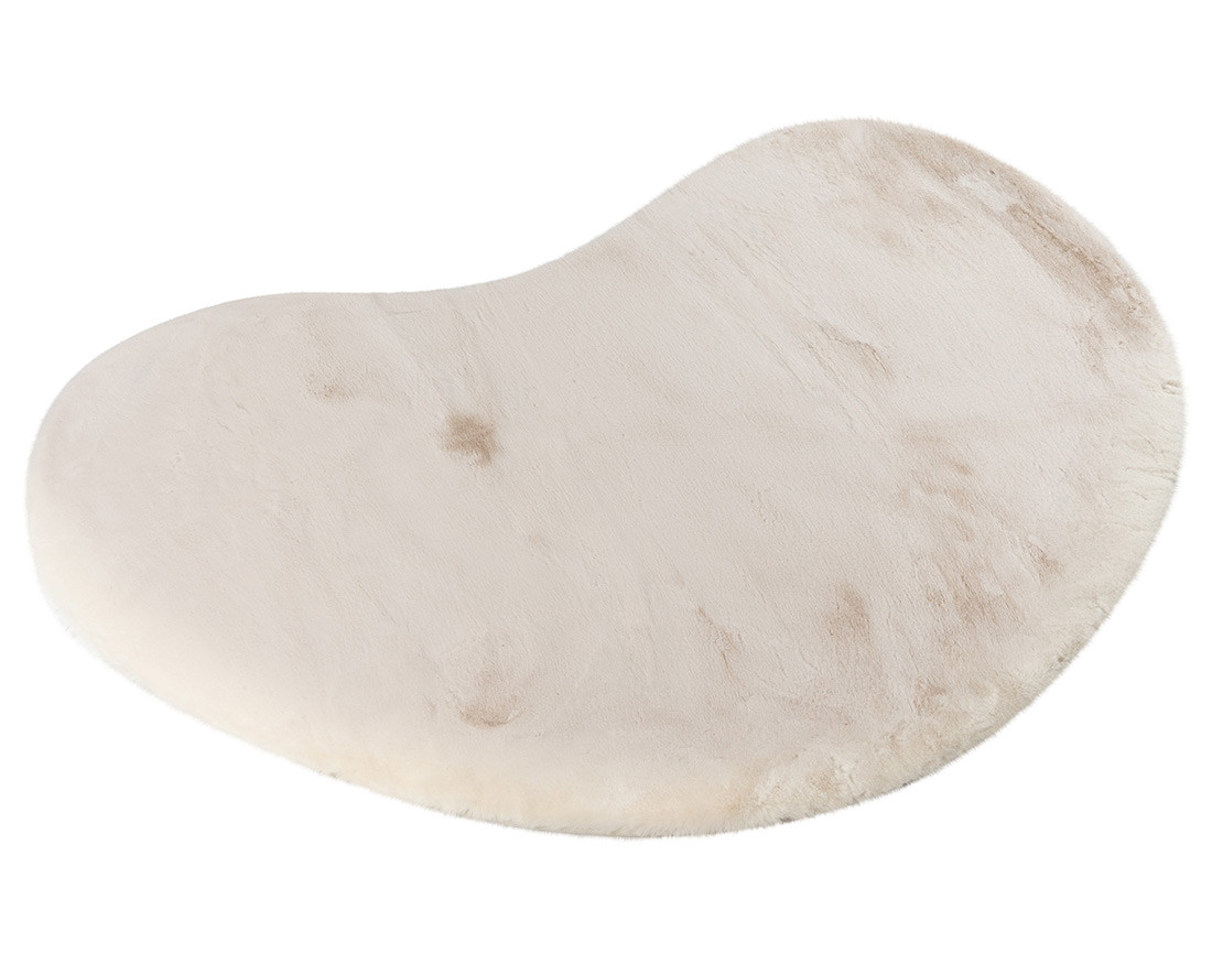Tapis organique fausse fourrure blanc Joy