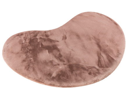 Tapis organique fausse fourrure rose Joy
