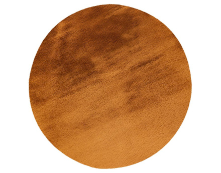 Tapis rond fausse fourrure orange Joy