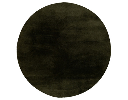 Tapis rond fausse fourrure vert Joy