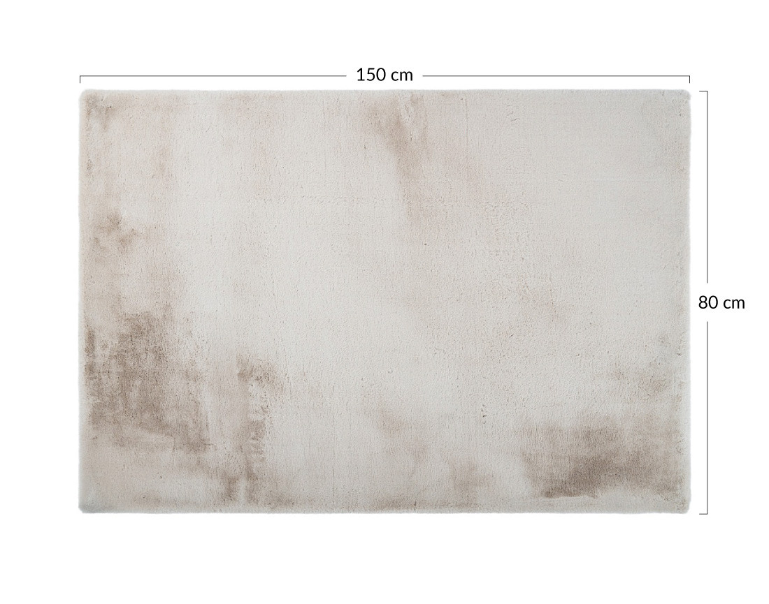 Tapis rectangulaire fausse fourrure blanc Joy