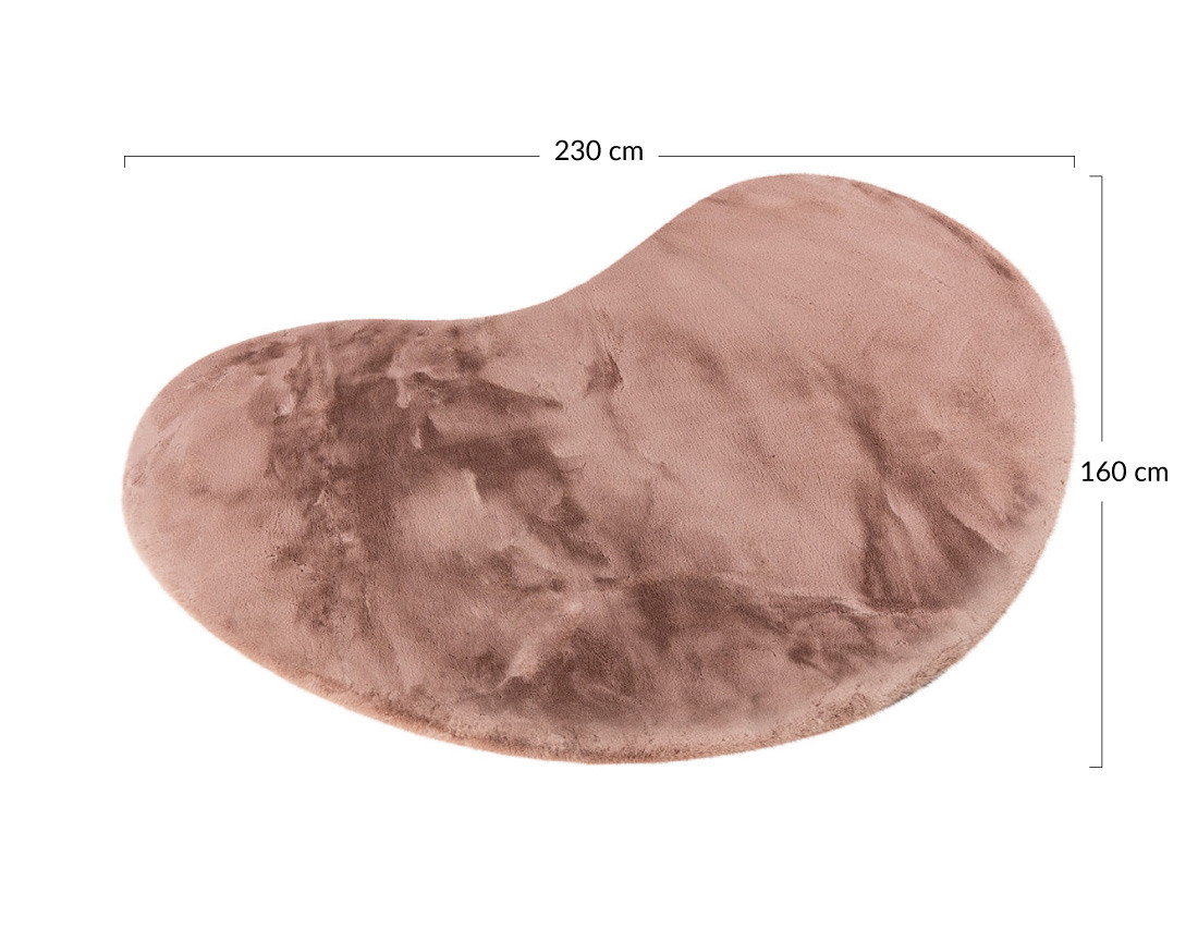 Tapis organique fausse fourrure rose Joy