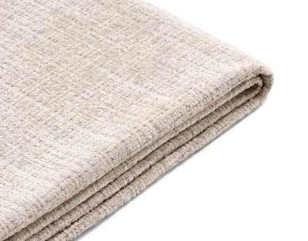 Housses en velours texturé pour canapé d'angle 3 places et 1 pouf Calgary