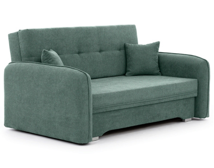 Canapé droit 3 places convertible avec coffre en velours Michelle