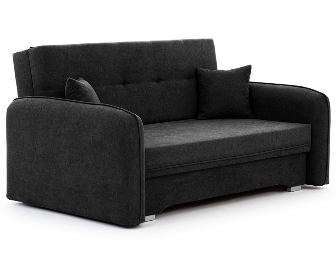 Canapé droit 3 places convertible avec coffre en velours Michelle