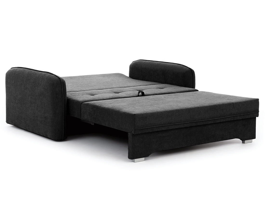 Canapé droit 3 places convertible avec coffre en velours Michelle