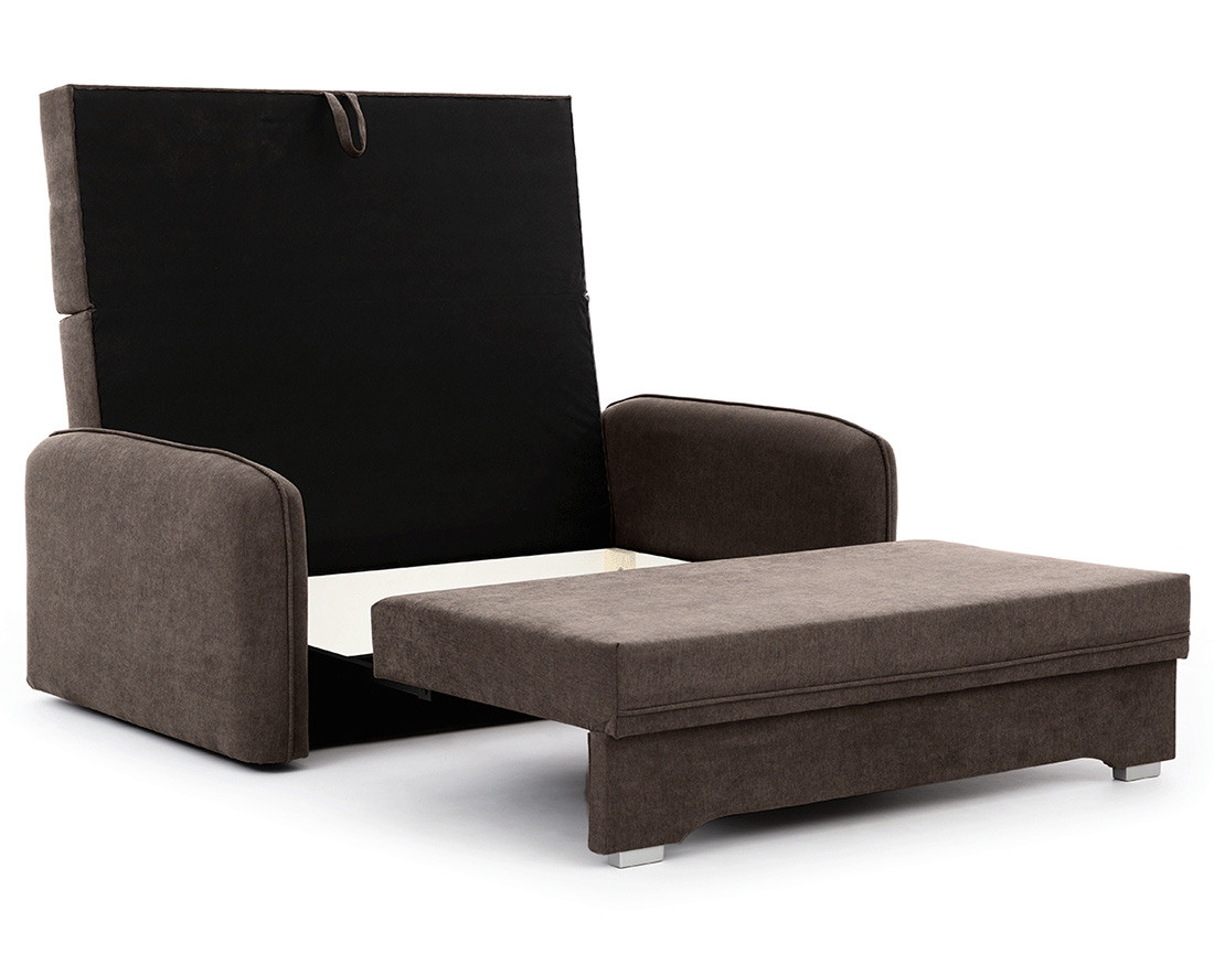 Canapé droit 3 places convertible avec coffre en velours Michelle