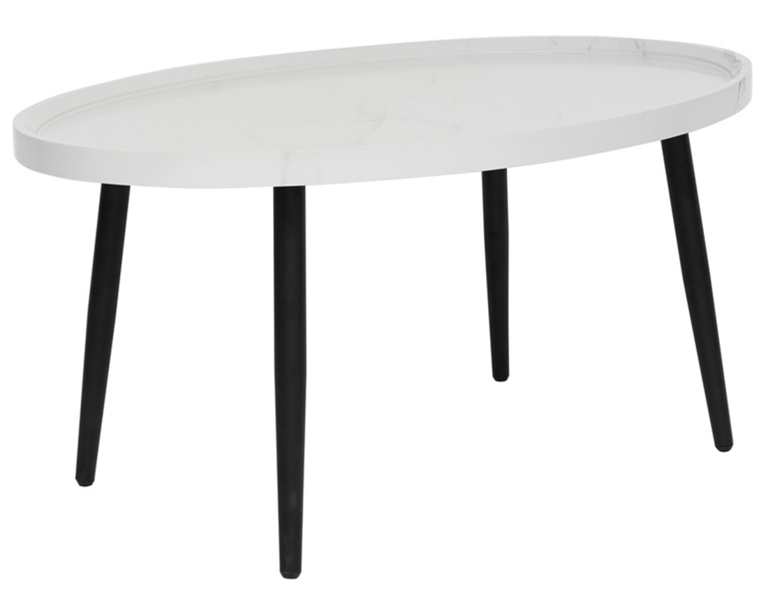 Table basse effet marbre 80 cm Helsinki