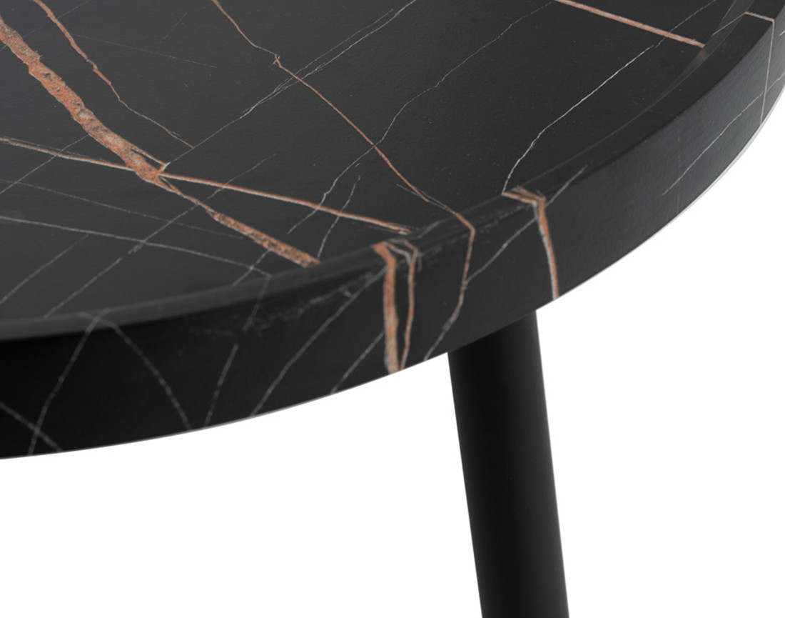 Table basse effet marbre 80 cm Helsinki