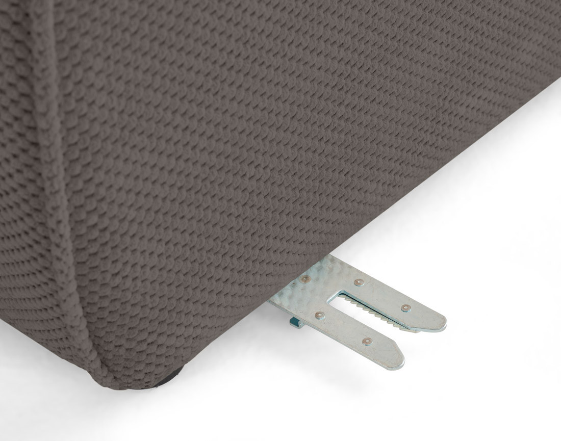 Canapé modulable d'angle réversible 5 places en velours texturé Ellie