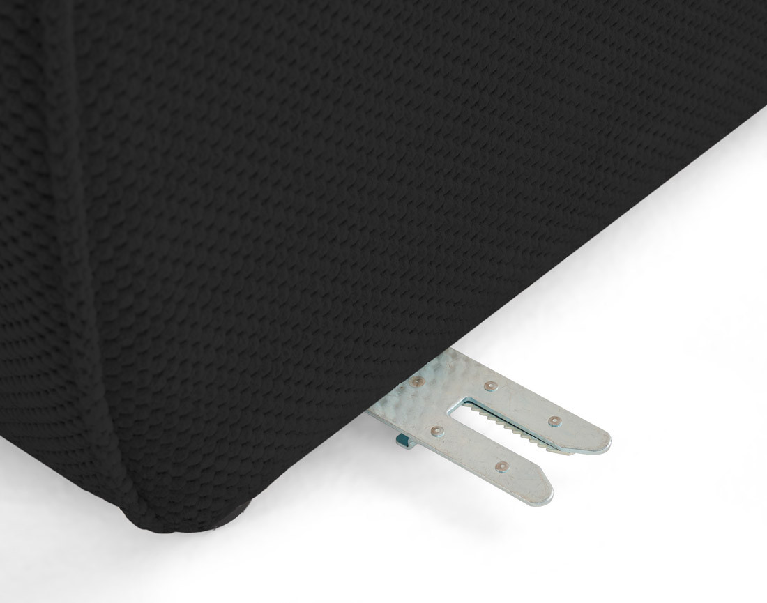 Canapé modulable d'angle réversible 5 places en velours texturé Ellie