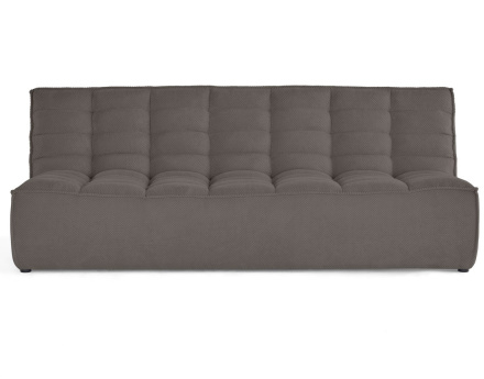 Module d'assise sans accoudoirs 3 places en velours texturé Ellie