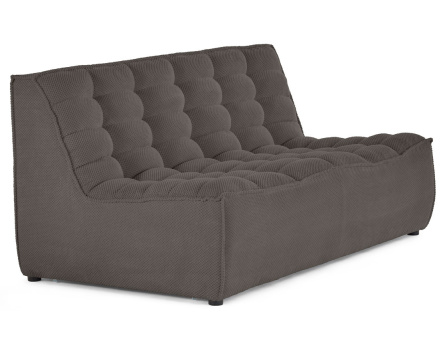 Module d'assise sans accoudoirs 2 places en velours texturé Ellie