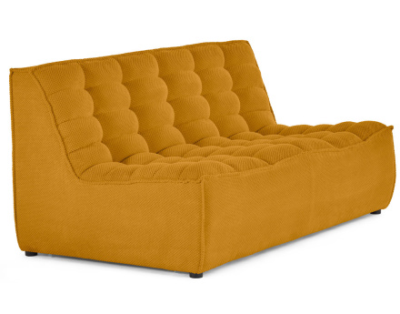 Module d'assise sans accoudoirs 2 places en velours texturé Ellie