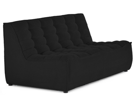 Module d'assise sans accoudoirs 2 places en velours texturé Ellie