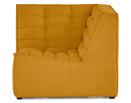 Module d'angle en velours texturé Ellie