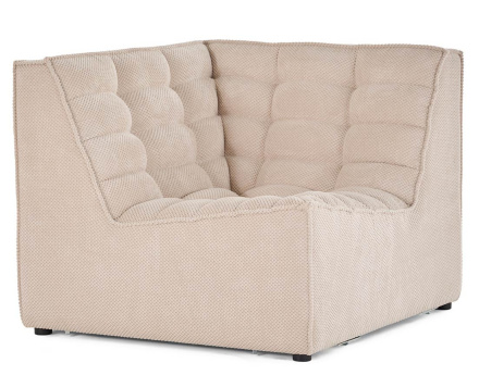 Module d'angle en velours texturé Ellie