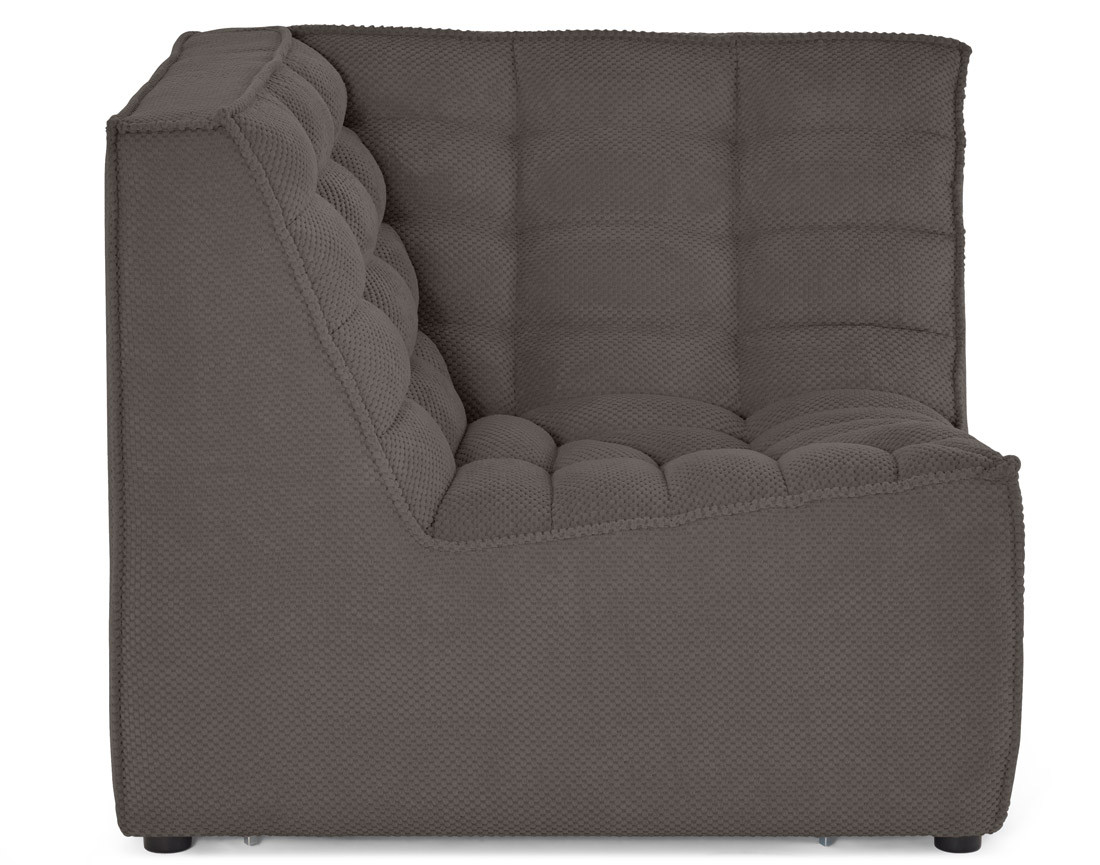 Module d'angle en velours texturé Ellie