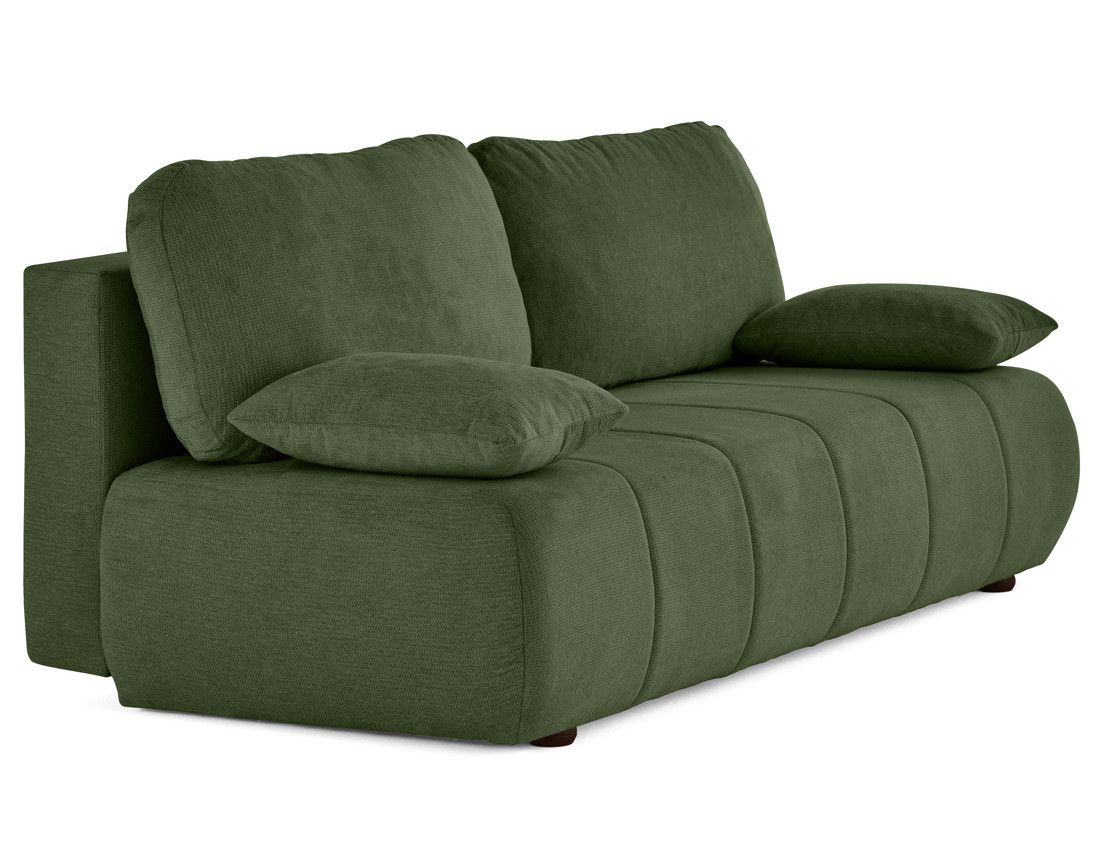 Canapé droit 3 places convertible avec coffre en tissu texturé Harper