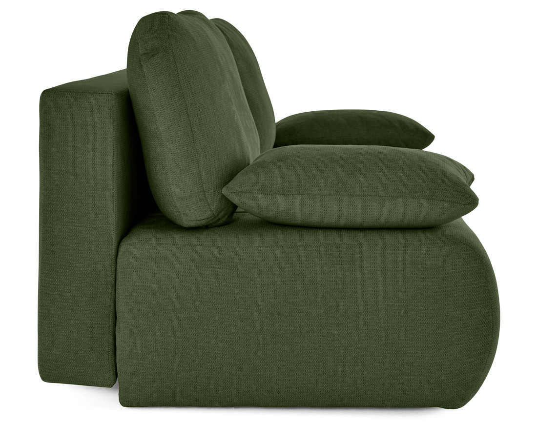 Canapé droit 3 places convertible avec coffre en tissu texturé Harper