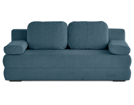 Canapé droit 3 places convertible avec coffre en tissu texturé Nora