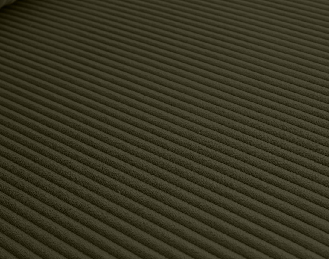 Canapé droit 3 places convertible avec coffre en velours côtelé Elton