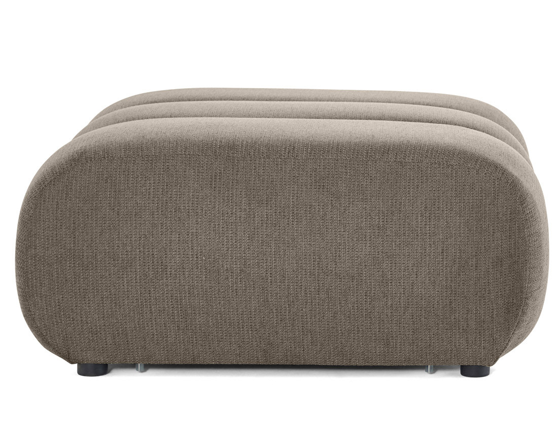 Pouf en tissu texturé Debbie