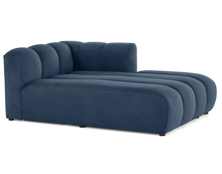 Module d'assise méridienne droit en tissu texturé Debbie