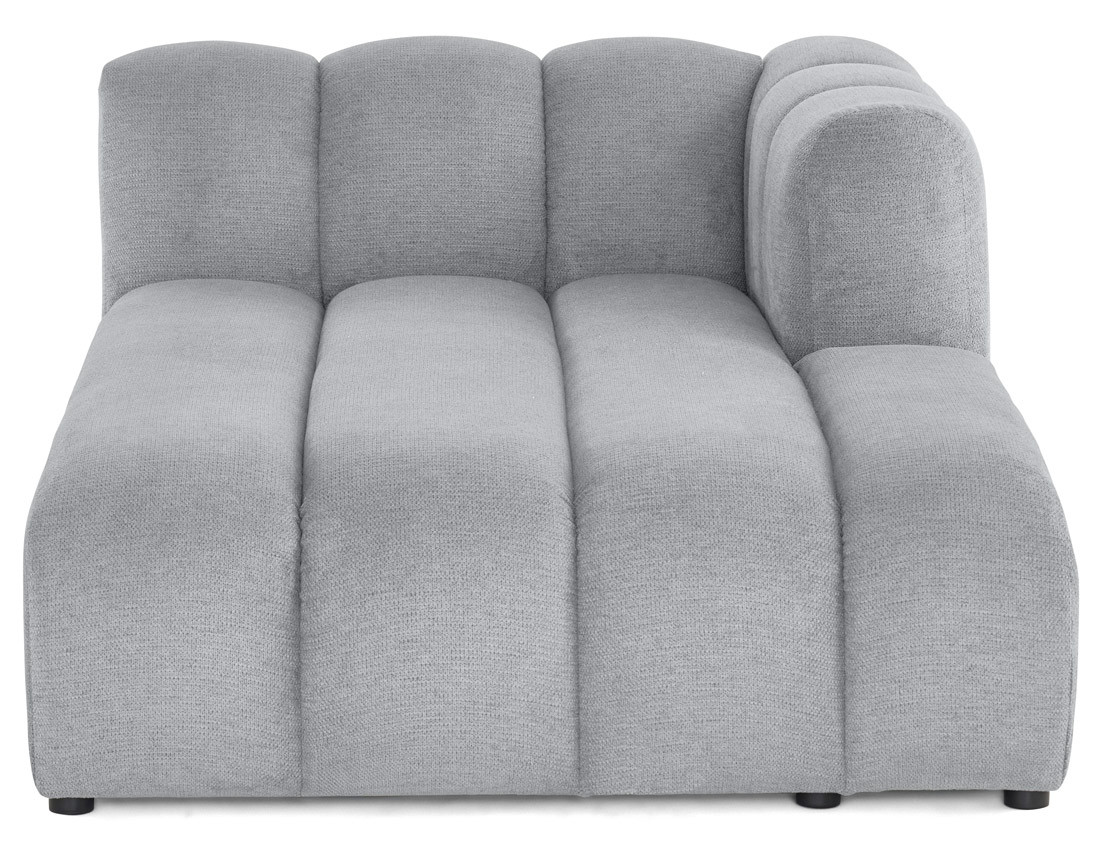 Module d'assise méridienne droit en tissu texturé Debbie