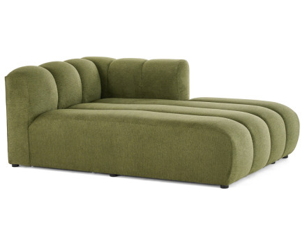 Module d'assise méridienne droit en tissu texturé Debbie