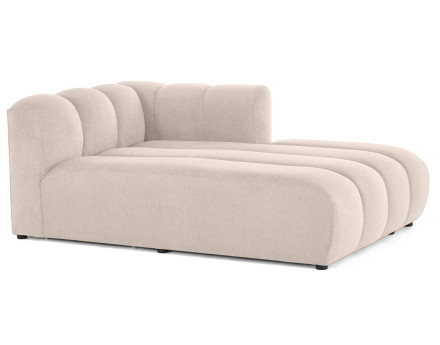 Module d'assise méridienne droit en tissu texturé Debbie