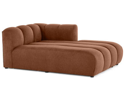 Module d'assise méridienne droit en tissu texturé Debbie