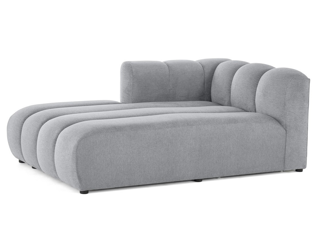 Module d'assise méridienne gauche en tissu texturé Debbie
