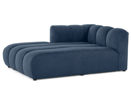 Module d'assise méridienne gauche en tissu texturé Debbie