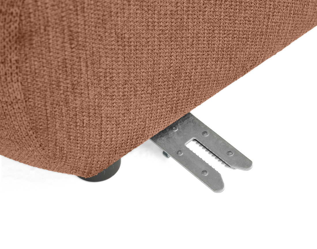 Module d'assise méridienne gauche en tissu texturé Debbie