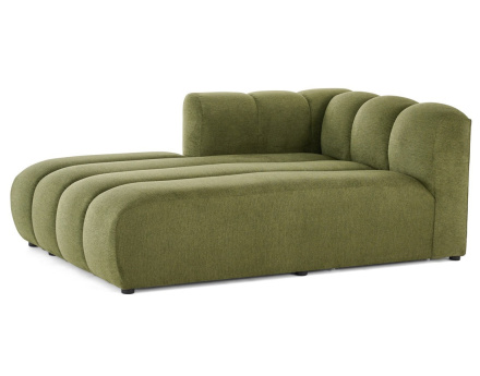 Module d'assise méridienne gauche en tissu texturé Debbie