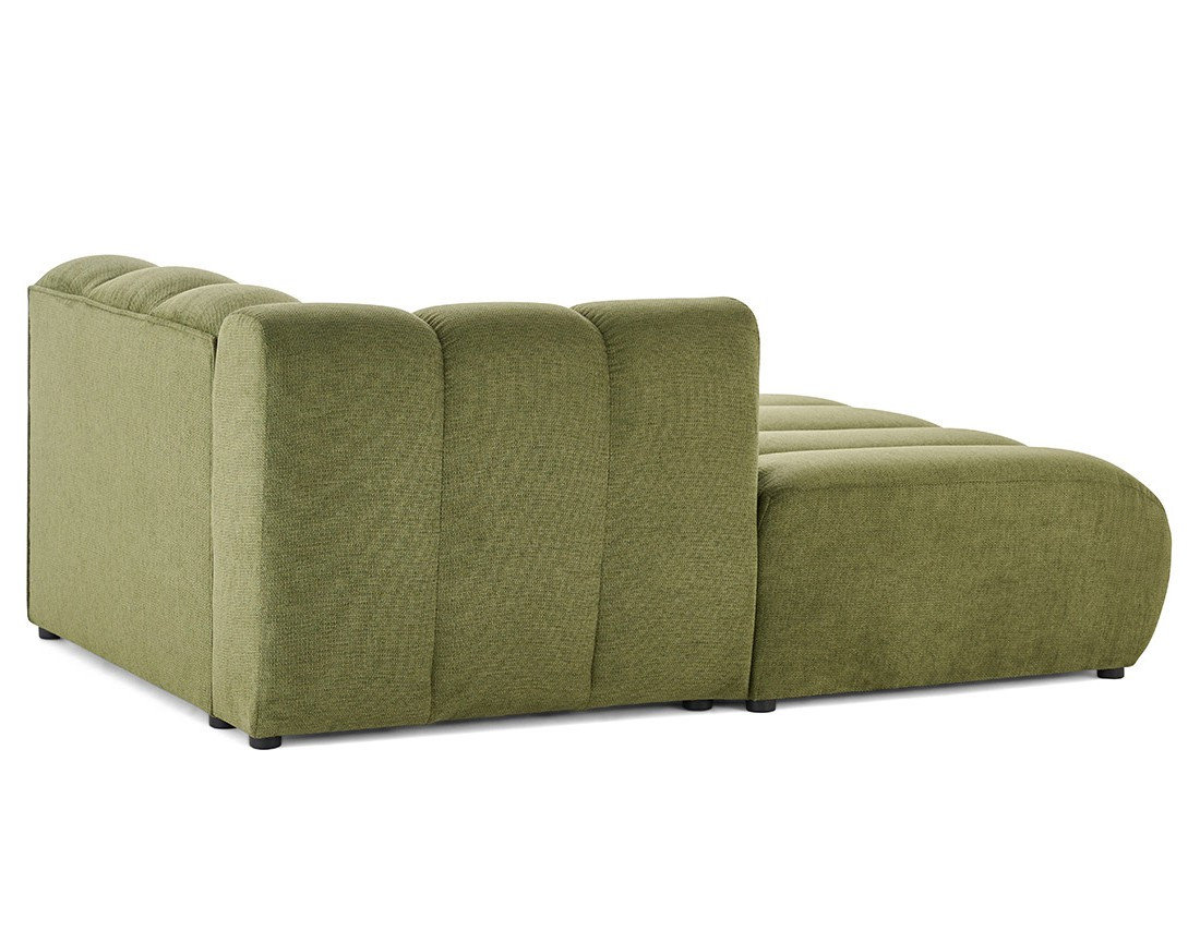 Module d'assise méridienne gauche en tissu texturé Debbie