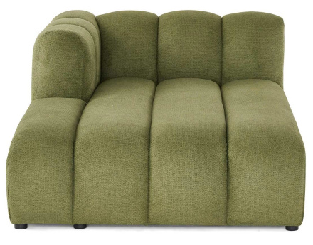 Module d'assise méridienne gauche en tissu texturé Debbie