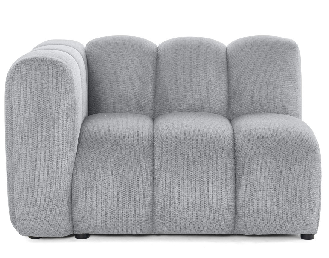 Module d'assise gauche en tissu texturé Debbie