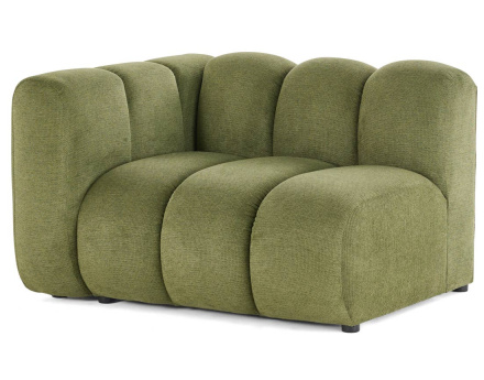 Module d'assise gauche en tissu texturé Debbie