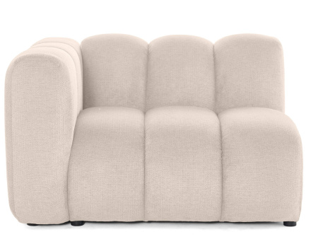 Module d'assise gauche en tissu texturé Debbie