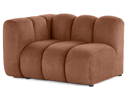 Module d'assise gauche en tissu texturé Debbie