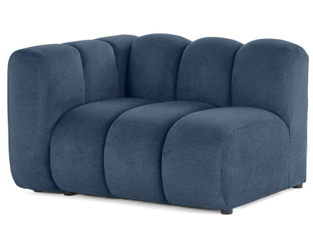 Module d'assise gauche en tissu texturé Debbie