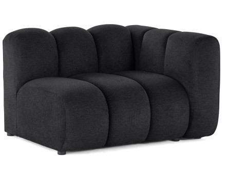 Module d'assise droit en tissu texturé Debbie